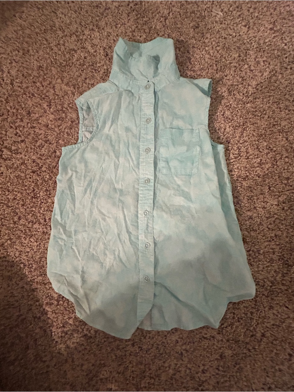 girls 7-8 blue button up shirt summer like new summer tank top